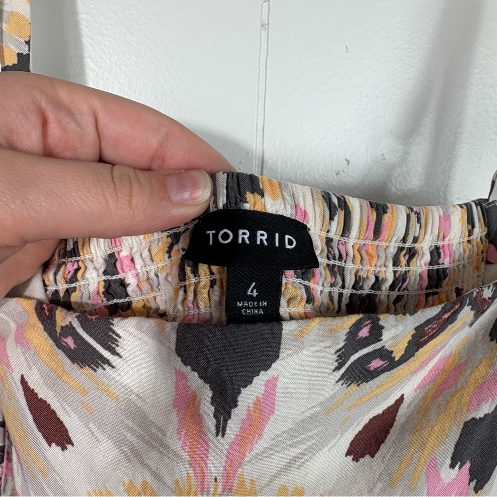 Torrid Geometric Aztec Pattern Midi Length Sundre… - image 3